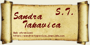 Sandra Tapavica vizit kartica